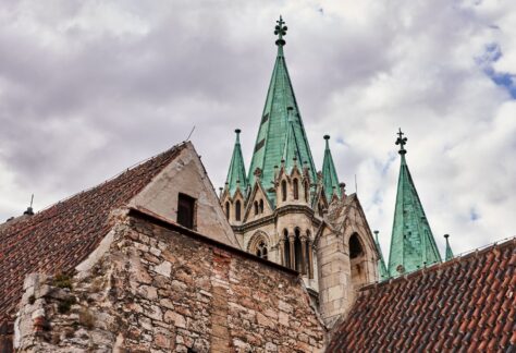 Blick auf die Türme des Naumburger Doms